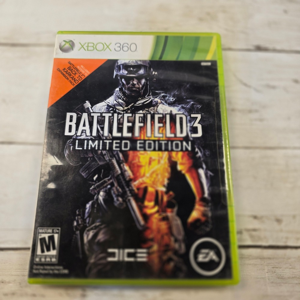 Battlefield 3 Limited Edition Xbox 360 EA DICE 2-Disc Set Shooter Video Game